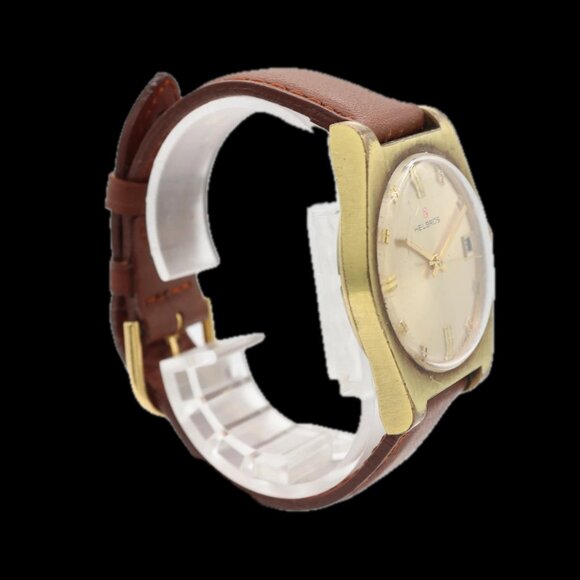 Vintage Helbros Men's Automatic Wristwatch 1561 Germany Steel & Gold Tone - Picture 3 of 4